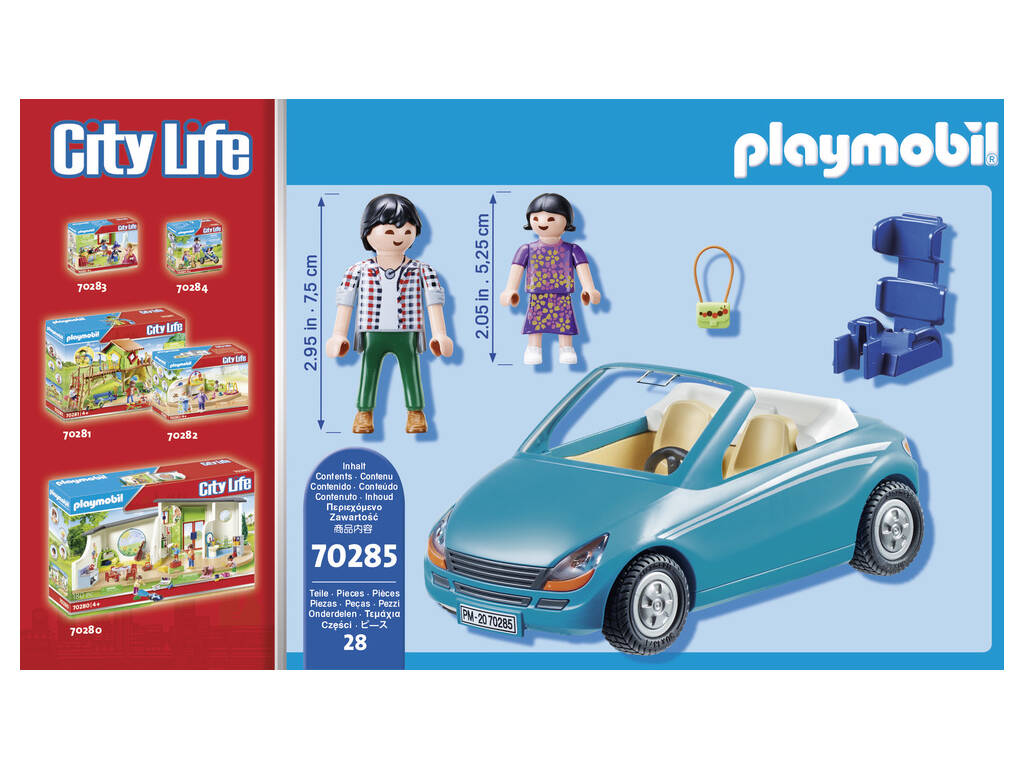 Playmobil City Life Famille avec Voiture 70285
