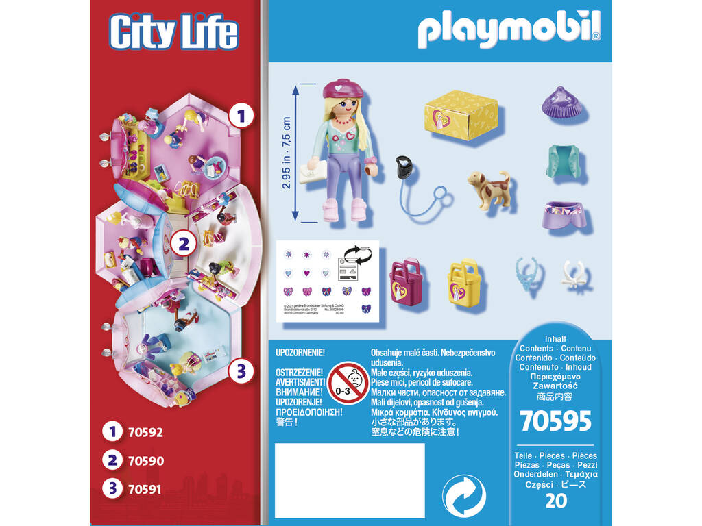 Playmobil Fille de La Mode avec Chien 70595