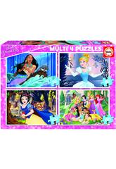 Puzzle Multi 4 50-80-100-150 Princesses Disney Educa 17637