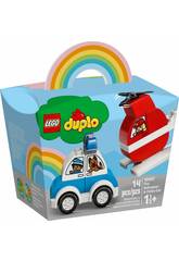 Lego Duplo Helicóptero de Bomberos y Coche de Policía 10957