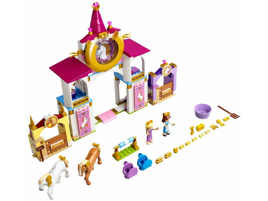 Lego Disney Prinzessinnen Belle und Rapunzel königliche Ställe 43195