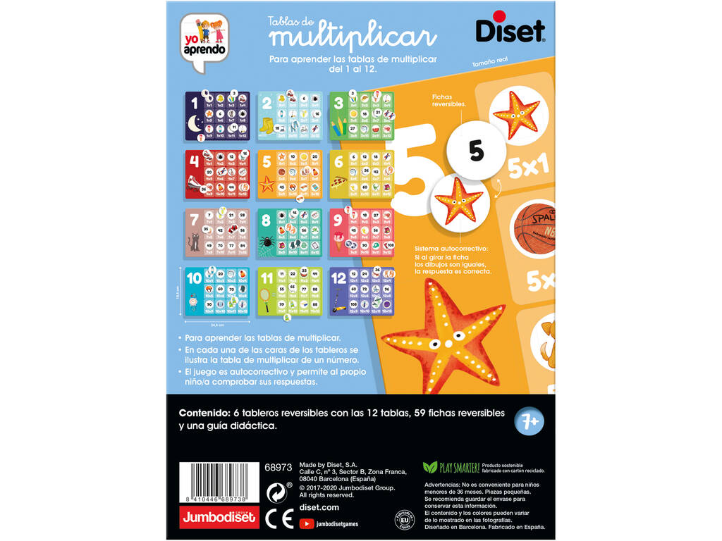 Tables de multiplication Diset 68973