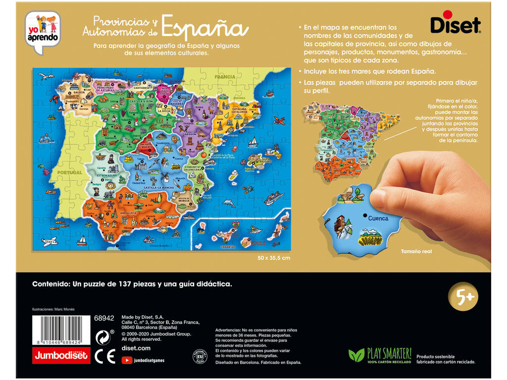 Provinces et autonomies d'Espagne Diset 68942