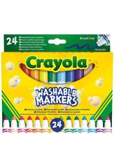 24 marqueurs Crayola Super Washable Maxi Point 58-6570