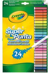 24 Rotuladores Super Ponta Laváveis Crayola 7551