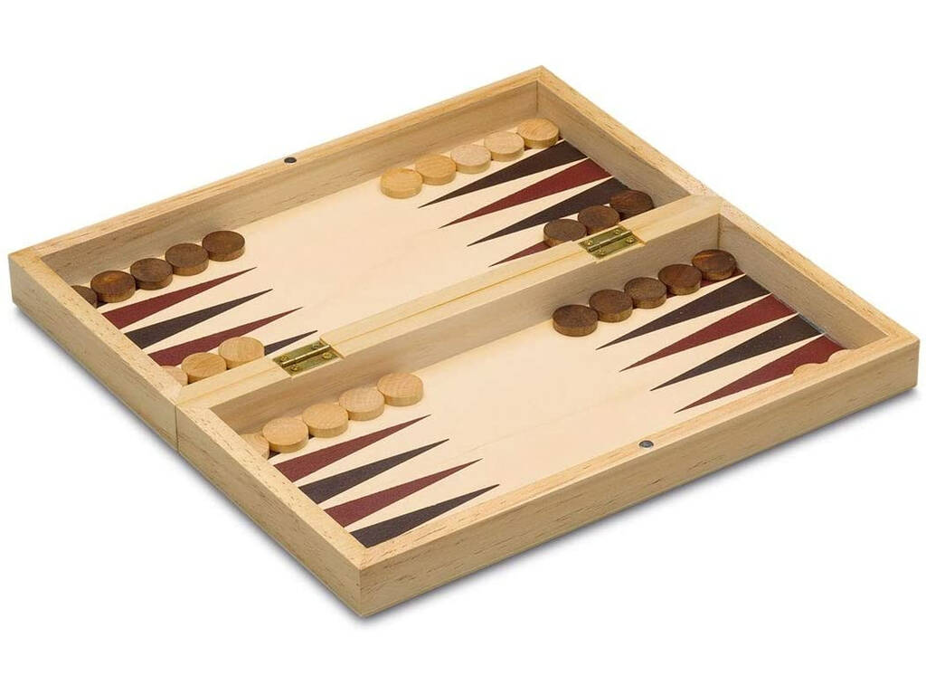 3-in-1-Holzschach, Dame und Backgammon Cayro 648