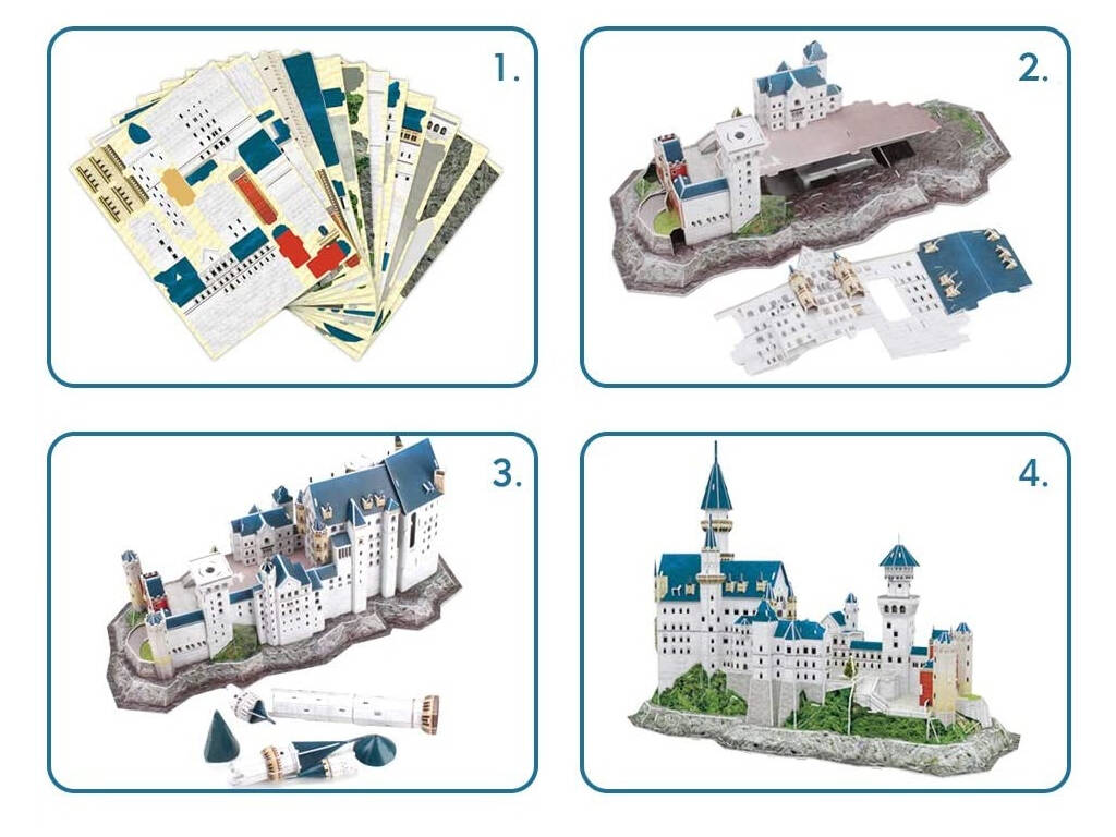 Puzzle 3D National Geographic Castelo Neuschwanstein World Brands DS990H