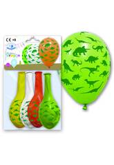 4 Ballons Taille 12GP Dinosaures Globolandia 5928