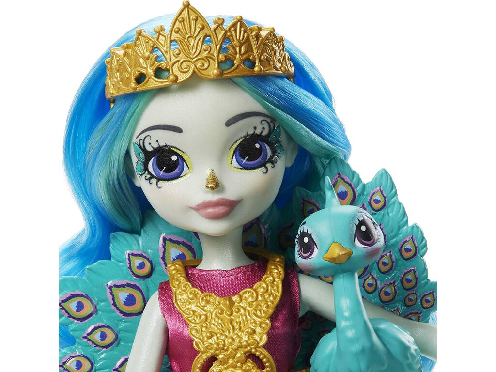 Enchantimals Boneca Queen Paradise e Animal de Estimação Rainbow Mattel GYJ14