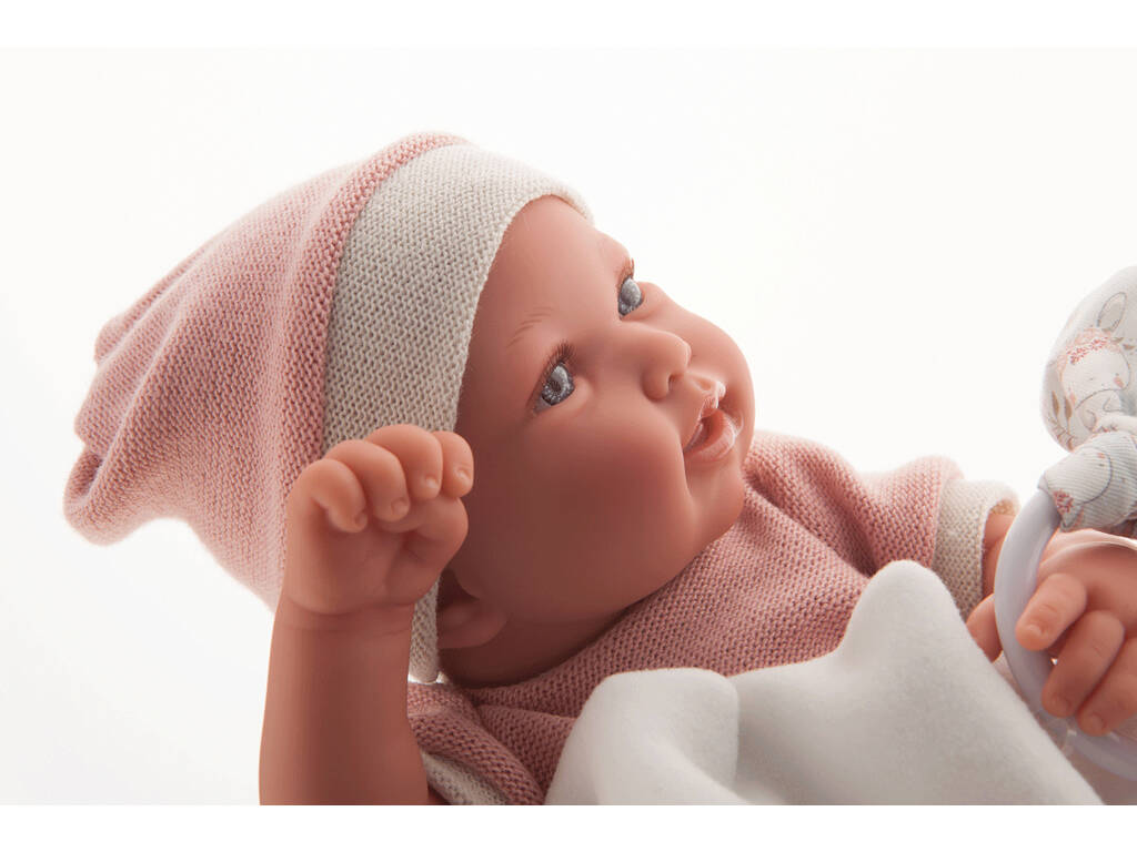 Neugeborene Puppe Pipa Hasenjacke 42 cm. Antonio Juan 50159