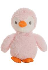 Peluche Penguin rosa 22 cm. Coperta di corallo Creaciones Llopis 25677