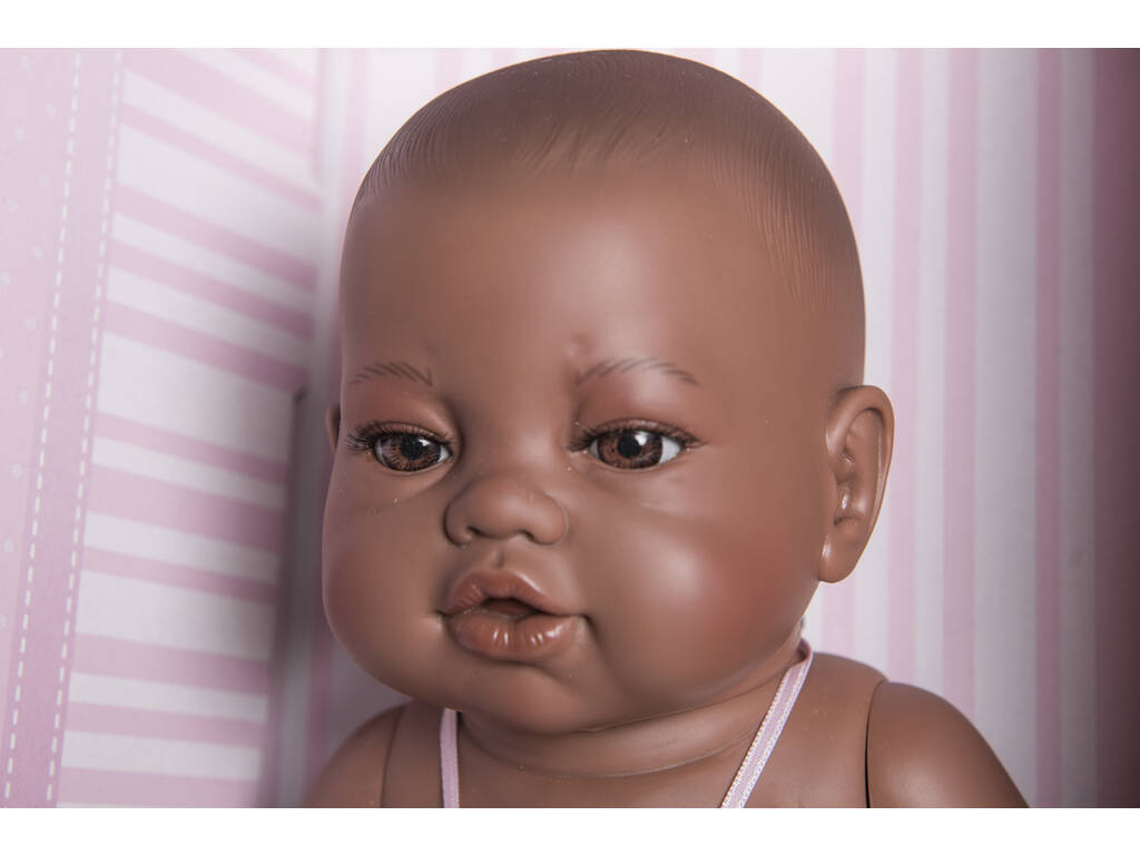 Neugeborene Puppe Negrita Pañal 42 cm. Berbesa 5105N