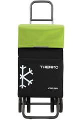 Rolser TER038 Fresh Mf Two+2 Black/Lime Thermo Shopping Trolley