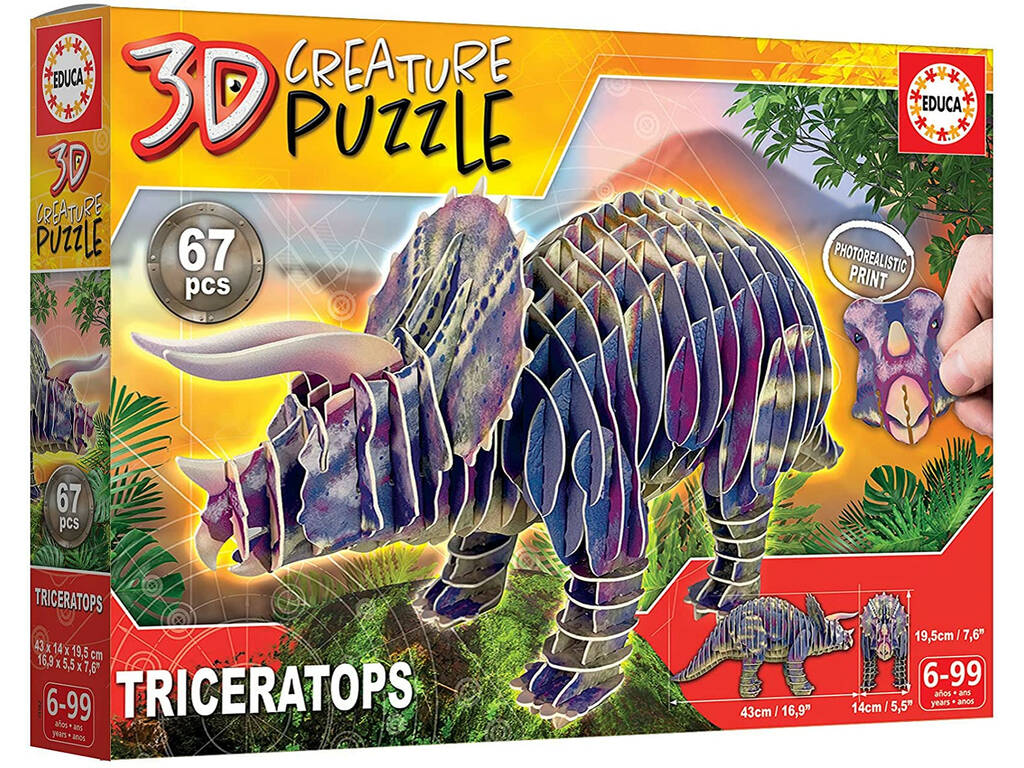 Triceratops 3D Creature Puzzle Educa 19183