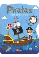 Livre de coloriage Pirates Imprims et autocollants Susaeta S3439003