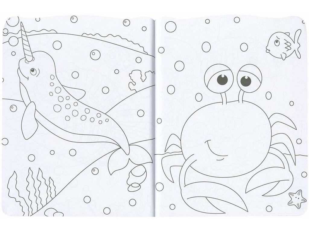 Autocollants et livre d'autocollants Animaux marins à colorier avec des autocollants