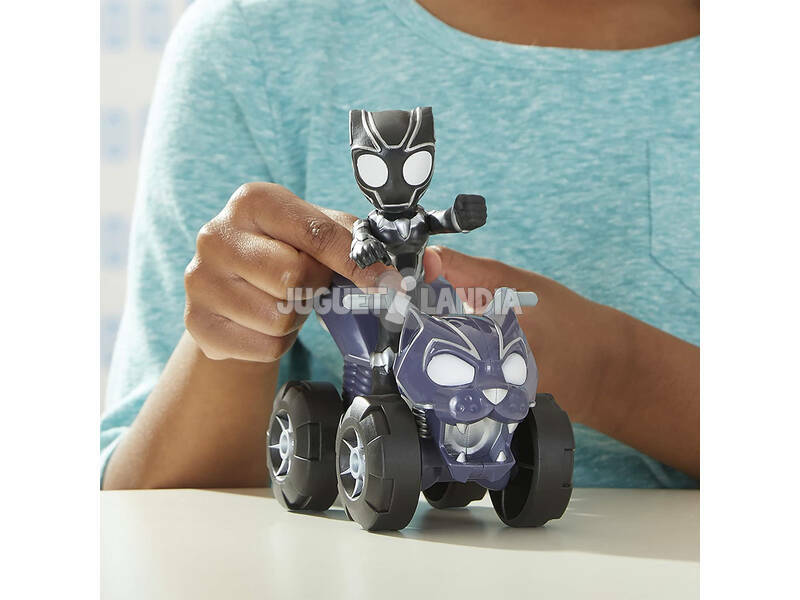 Spiderman Conjunto Figura e Veículo Black Panther Patrulha Pantera Hasbro F1943