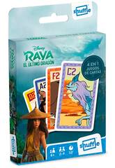 Carte da gioco per bambini Shuffle 4 in 1 Raya e l'ultimo drago Fournier 10025069
