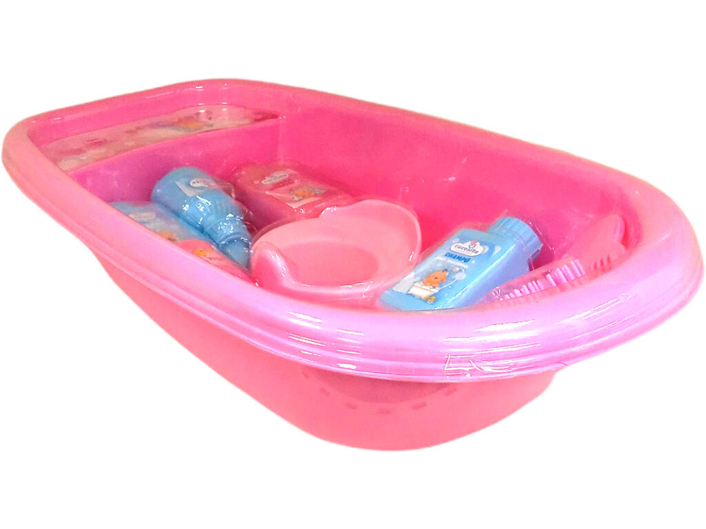 Vasca da bagno bambola rosa Toys 100