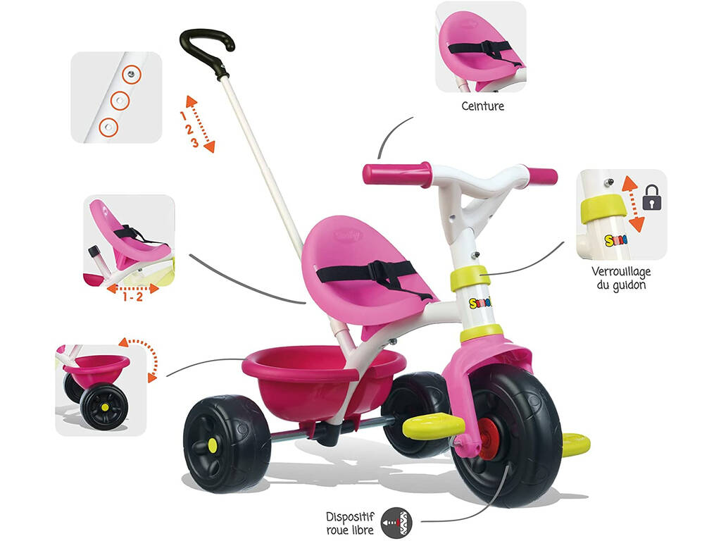 Tricycle Be Fun Rose Smoby 740322
