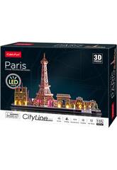 Casse-tête 3D City Line Led París World Brands L525H