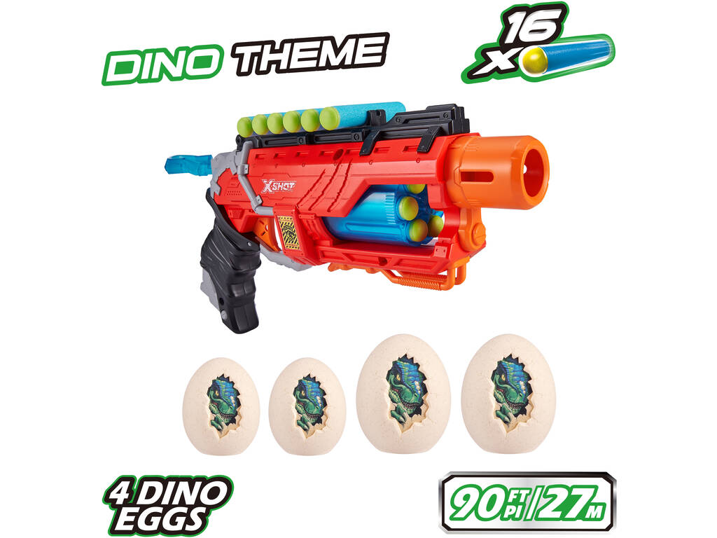 Dino Attack Blaster con 16 Dardos y 4 Huevos Diana Zuru 11013938