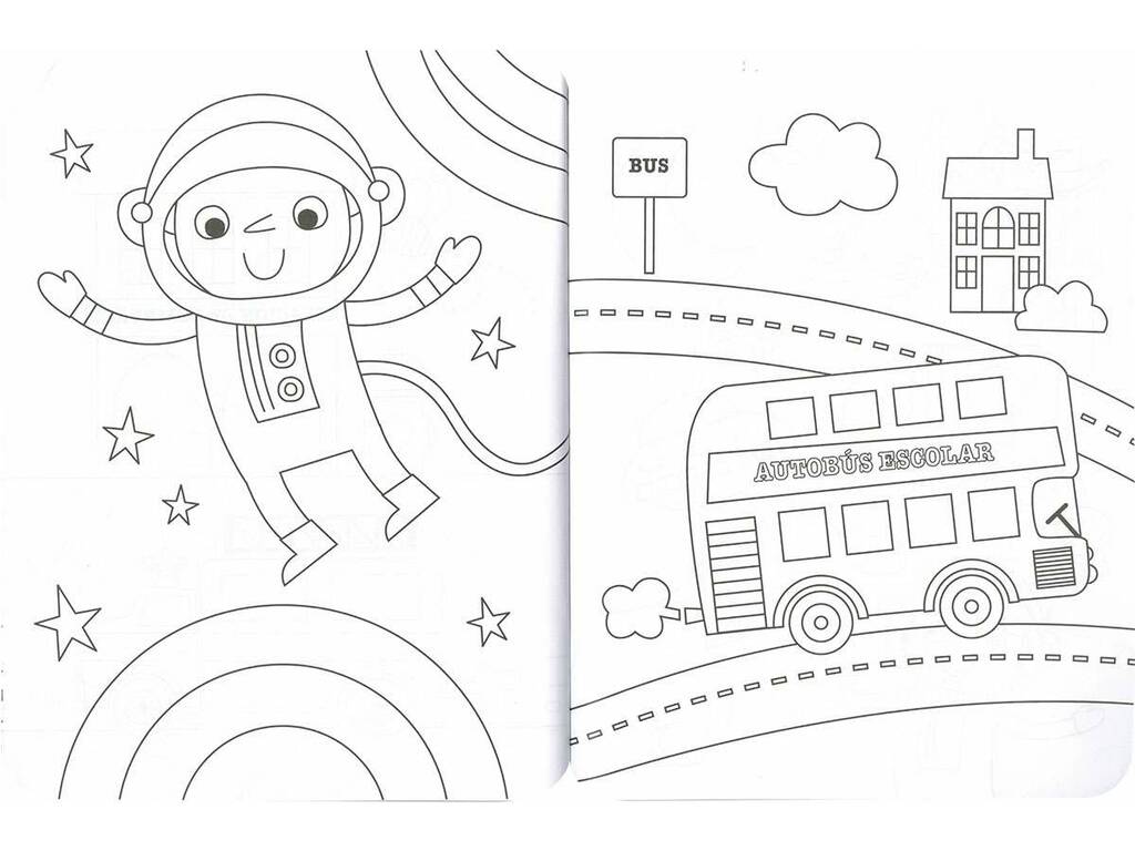 Farben und Aufkleber Weltraum Malbuch Susaeta S3467005