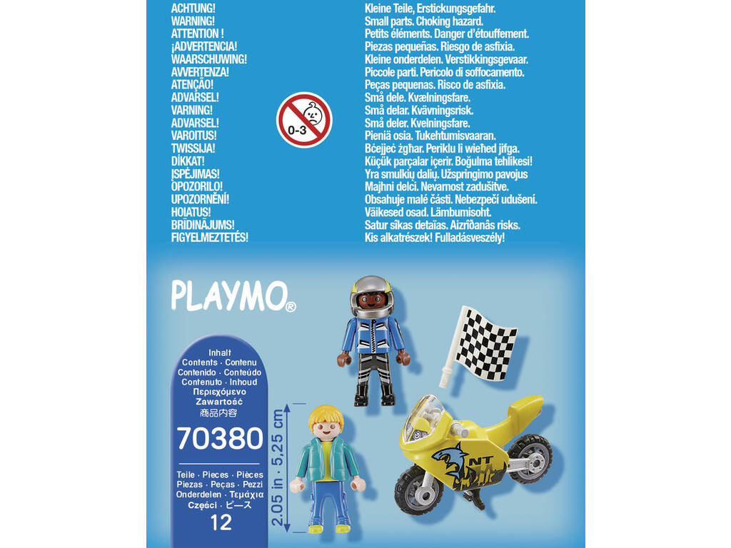Playmobil Rapazes com Moto de Corridas 70380