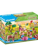 Playmobil - Fte d'anniversaire  la ferme des poneys 70997
