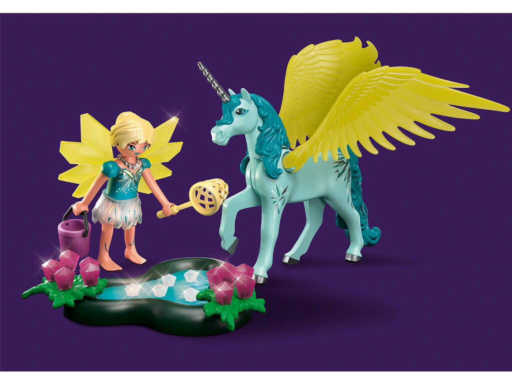 Playmobil Aventures d'Ayuma Crystal Fairy con Unicornio 70809