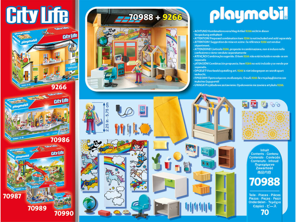 Playmobil Casa Moderna Quarto para Adolescentes 70988