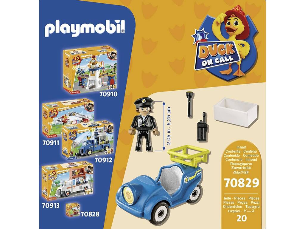 Playmobil Duck On Call Mini auto della polizia 70829