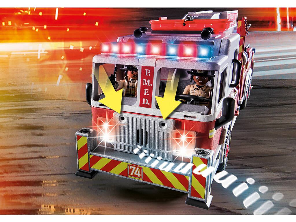 Playmobil Véhicule de pompiers à échelle tour 70935