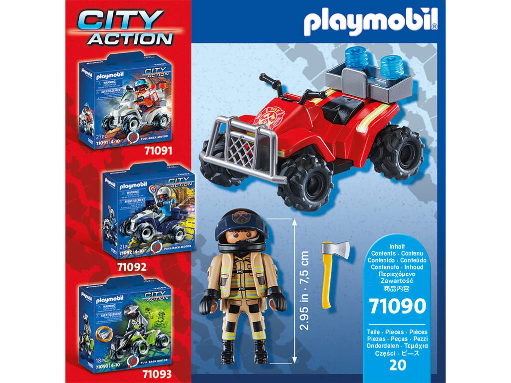 Playmobil Feuerwehr Speed Quad 71090