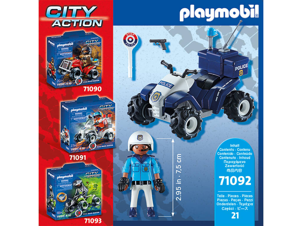 Playmobil Policía Speed Quad 71092