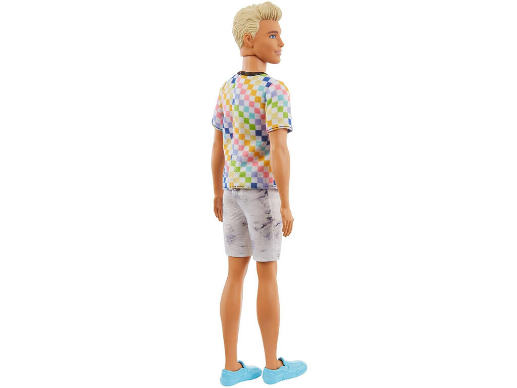 Ken Fashionista Mattel T-shirt à carreaux GRB90