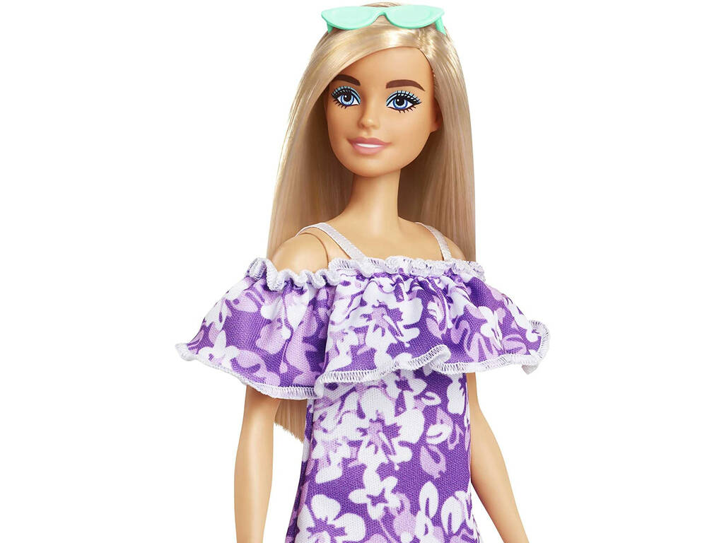 Barbie Loves The Ocean Robe violette à fleurs Mattel GRB36