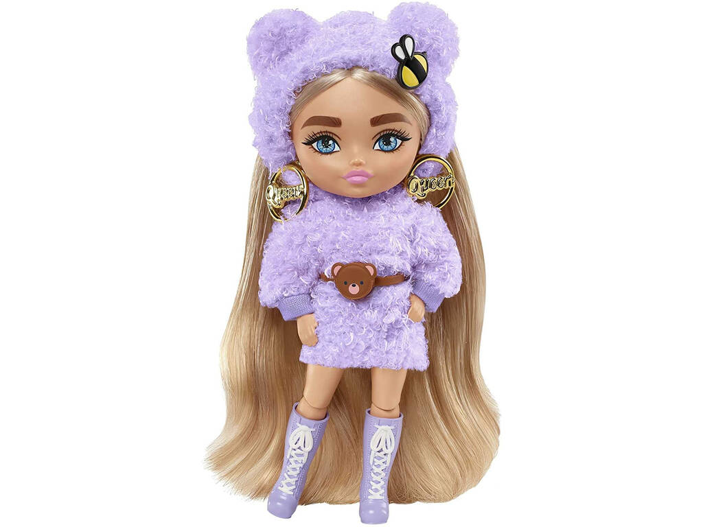 Barbie Extra Mini Blonde avec Sweat-shirt violet Mattel HGP66