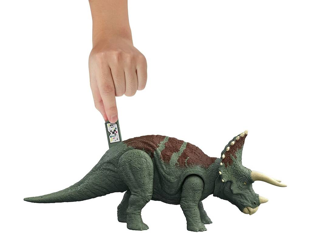 Jurassic World Dominion Triceratops Rugissement et coup de poing Mattel HDX34