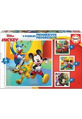 Puzzle Progresivos 12-16-20-25 Mickey & Friends Educa 19294