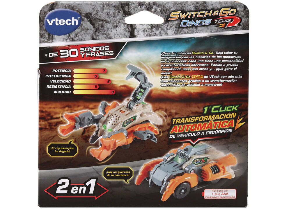 Switch & Go Dinos Veneno Escorpião Armado VTech 551122