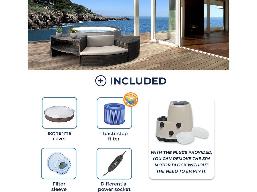 Spa Vita Premium NetSpa 4+2 sièges 73x184 cm