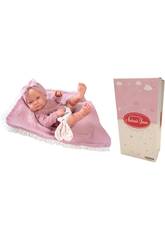 Nica Neugeborenen Puppe mit Beiring und Decke 42 cm. Antonio Juan 50278