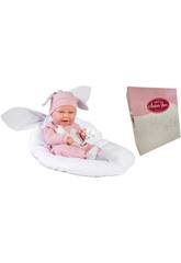 Bambola neonata Carla Bunny 42 cm. con cuscino Antonio Juan 50289