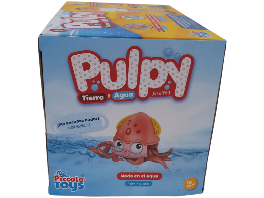 Pulpy Land und Wasser Orange Octopus 13 cm.