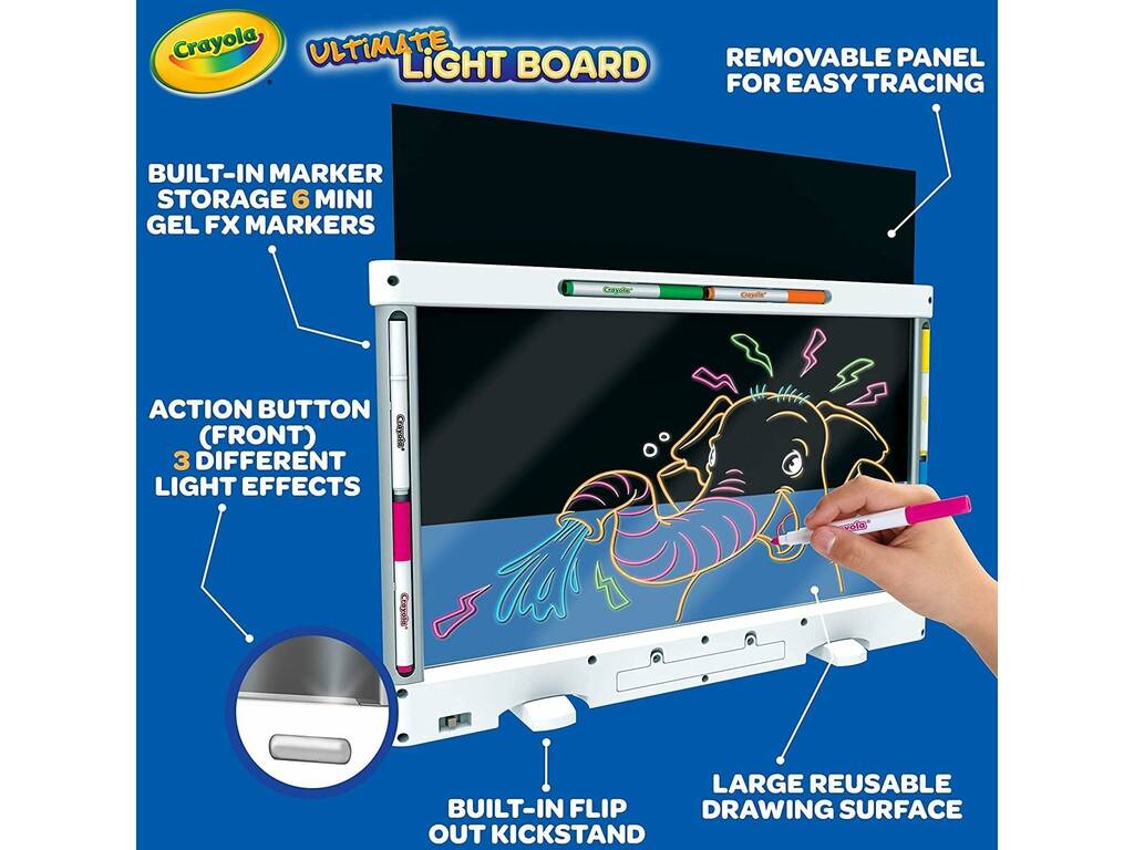 Crayola 74-7504 Tableau à craies Luxe Led