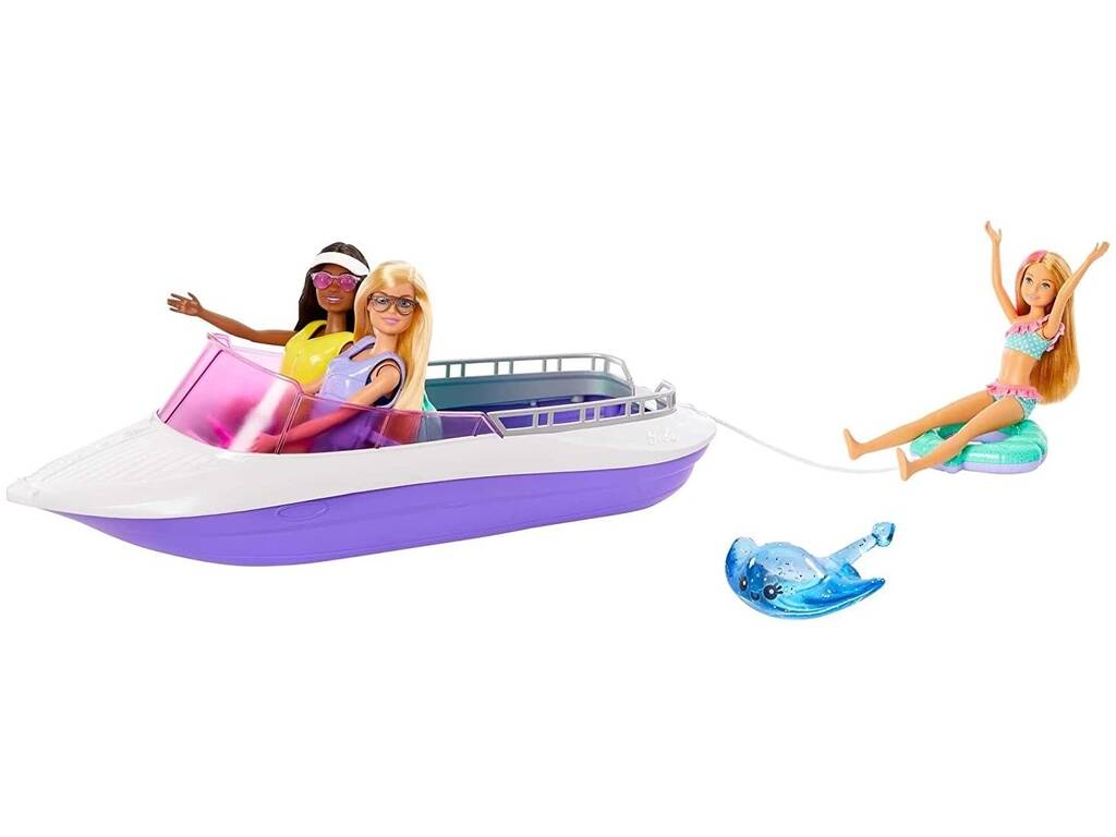 Barbie Mermaid Power Barco con Muñecas Mattel HHG60
