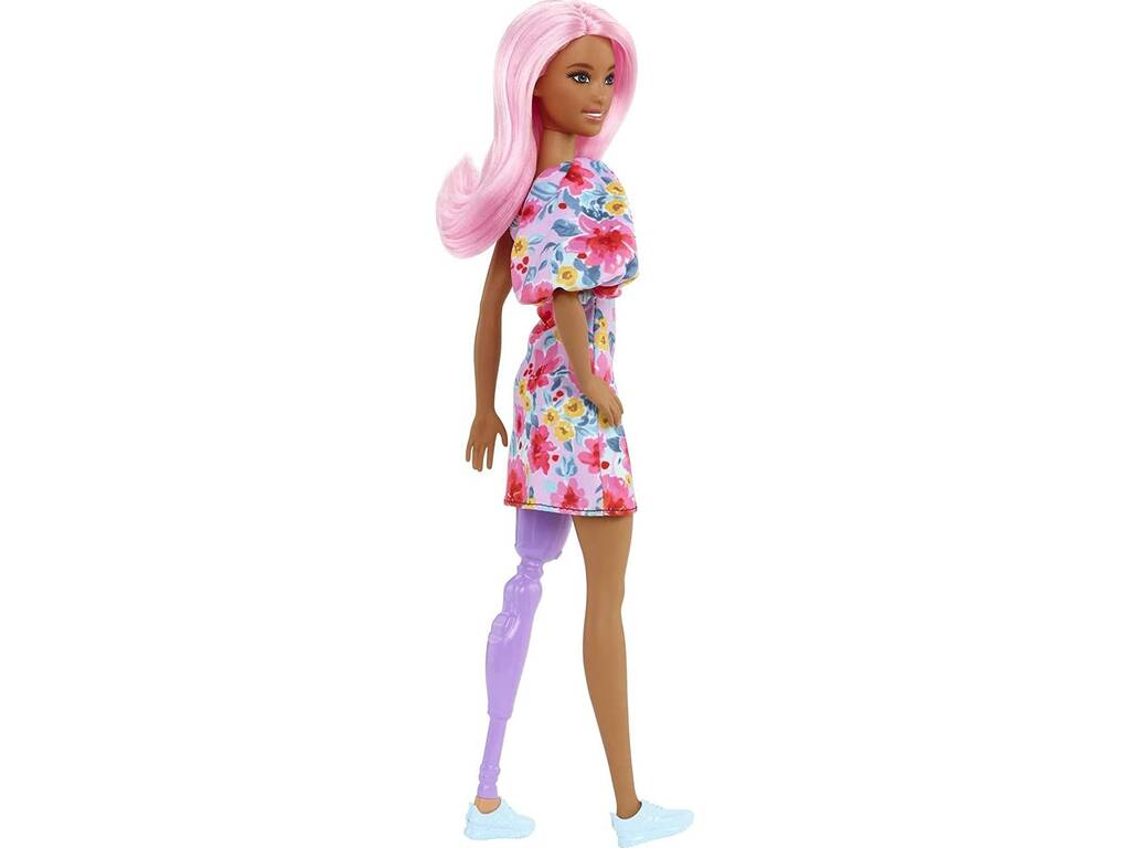 Barbie Fashionista Vestido Floral y Pierna Protésica Mattel HBV21