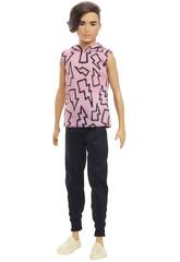 Ken Fashionista T-Shirt Éclair avec cheveux enracinés Mattel HBV27