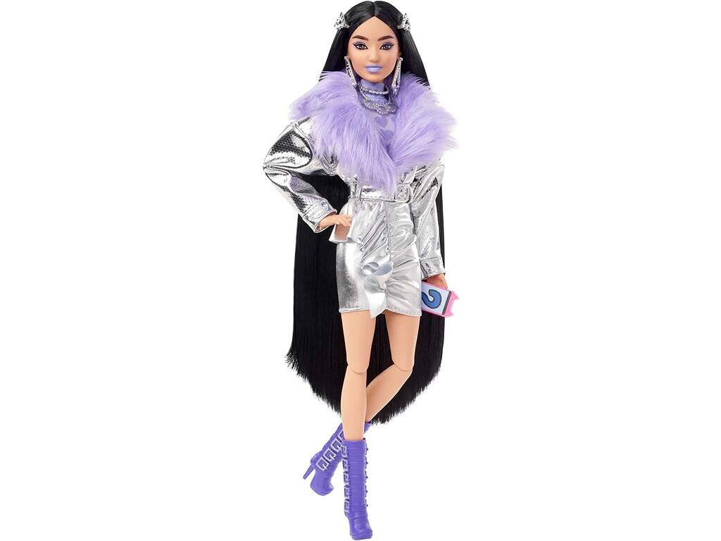 Barbie Extra Jacket avec cheveux et bottes violets Mattel HHN07